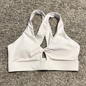 Fabletics Classic White Halter Sports Bra